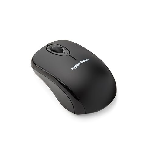 Amazon Basics mouse senza fili con microricevitore nero