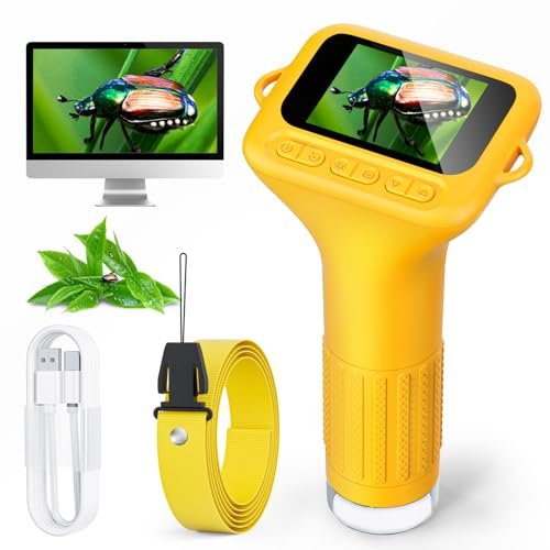 SKYBASIC microscopio digitale per bambini schermo IPS 2 pollici