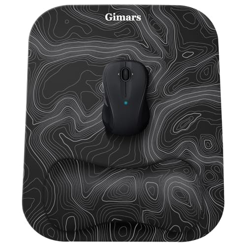 Gimars tappetino mouse poggiapolsi ergonomico