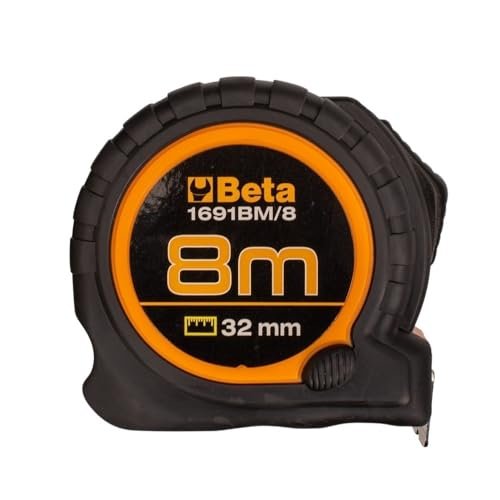 BETA flessometro 8 m con cassa bimateriale ABS antiscivolo