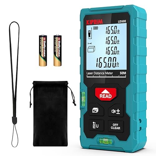 Kiprim metro laser professionale 50m misuratore distanza LCD