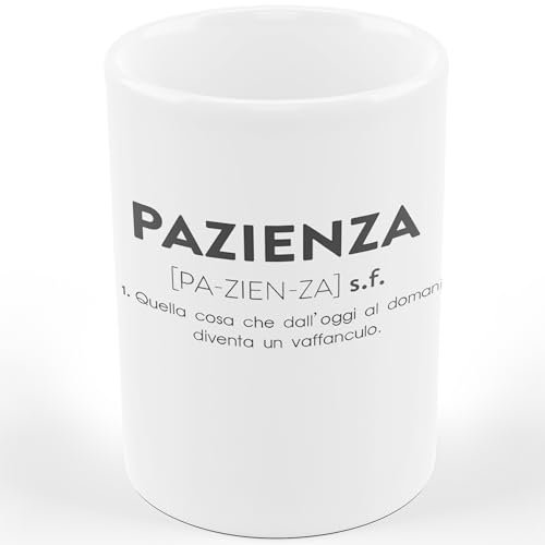AL PRODUCTION ceramica tazza mug pazienza descrizione divertente
