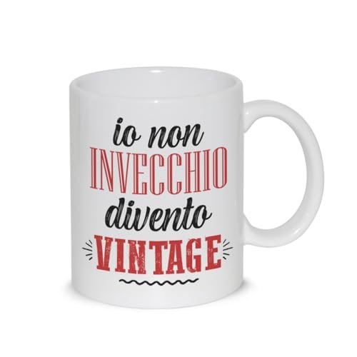 thedifferent tazza colazione grafica simpatica io non invecchio