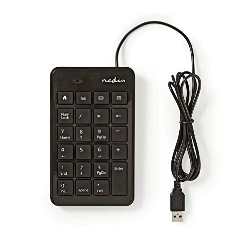 Nedis tastiera numerica con cavo USB nero