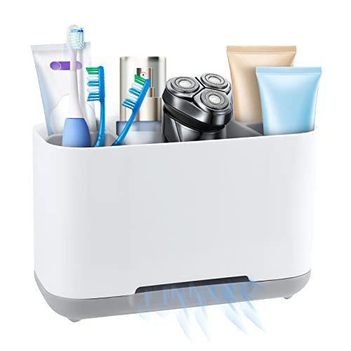 KEWUZY porta spazzolini bagno in plastica organizer portaspazzolino
