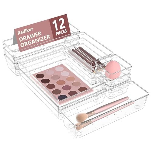 Radikor organizer per cassetti 12 pezzi contenitori cassetti