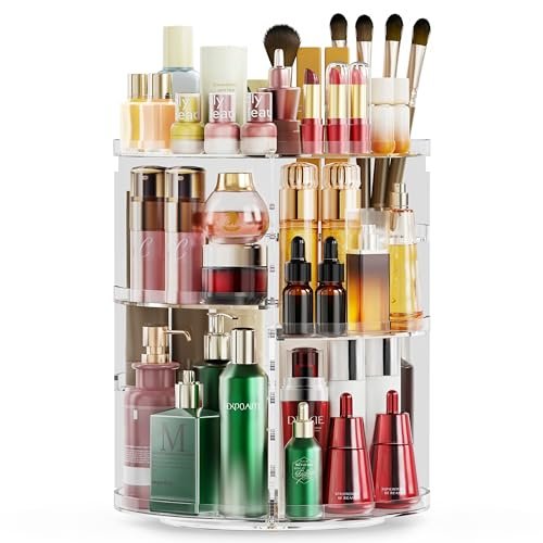 Auxmir organizer trucchi rotante 360 9 ripiani regolabili