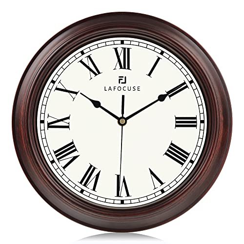 Lafocuse orologio da parete numeri romani vintage silenzioso