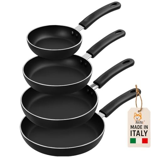 AKITAInk set 4 padelle antiaderenti 16-20-24-28 cm