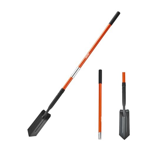 VEVOR pala trincea lunghezza 1425 mm scavatrice trincea stretta manico fibra di vetro