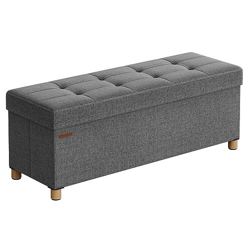 SONGMICS cassapanca pouf contenitore pieghevole
