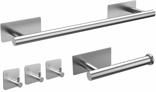 set porta asciugamani da bagno completo adesivo