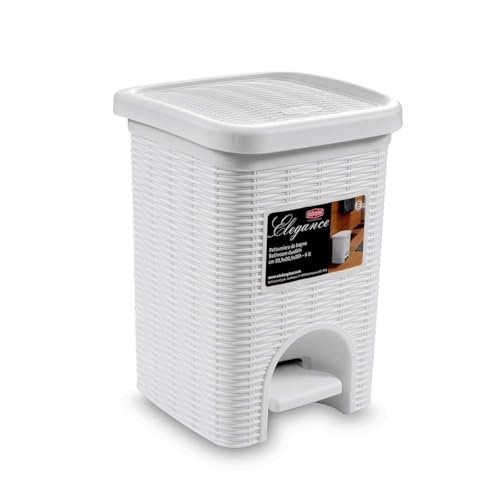 Stefanplast pattumiera bagno 6 litri bianca