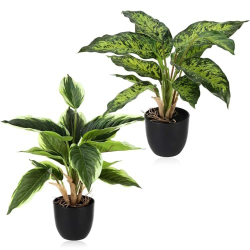 Staranry 2 piante artificiali 41 cm finte da interno in vaso