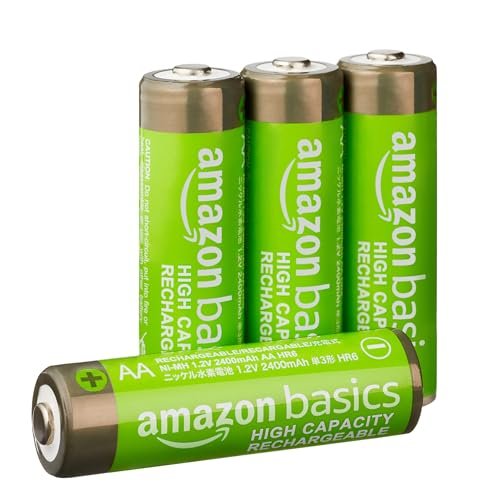 Amazon Basics batterie ricaricabili AA NiMH confezione da 4