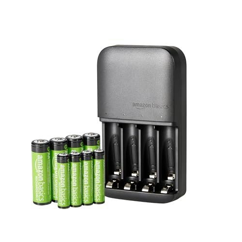 Amazon Basics batterie AA con caricabatterie a 4 slot