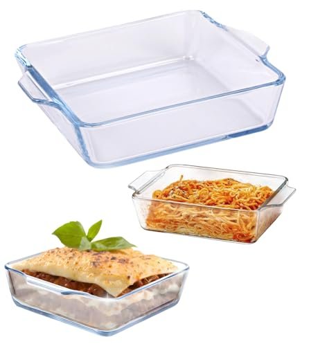MINZHI casseruola in vetro da forno 0.8 litri lasagniera