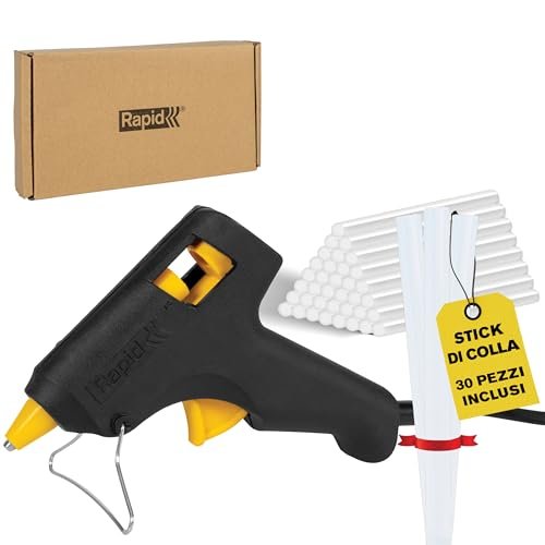 Rapid pistola colla a caldo hobby con 30 stick 7mm fai da te