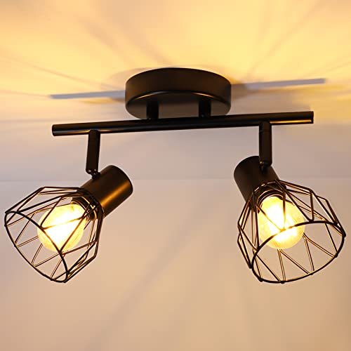 Dehobo faretti LED soffitto orientabili 2 luci E14 metallo