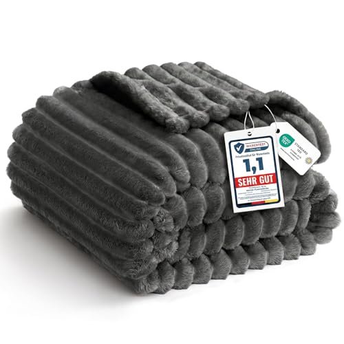 WAVVE coperta plaid matrimoniale pile di flanella