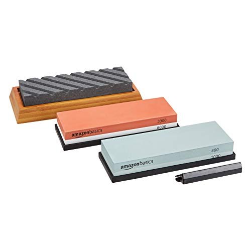 Amazon Basics kit con cote per affilare coltelli double face