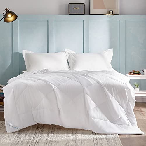 WAVVE piumino letto matrimoniale 220x240 bianco piumone leggero microfibra