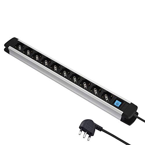 Electraline multipresa Alu-Line 10 posti polivalente
