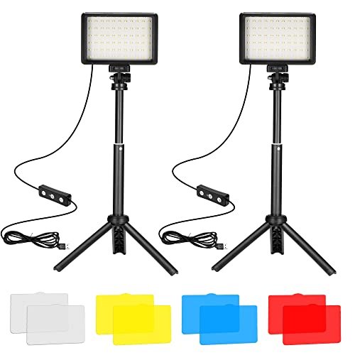 Ci-Fotto led luce video 2 pack luci fotografiche USB 5600K