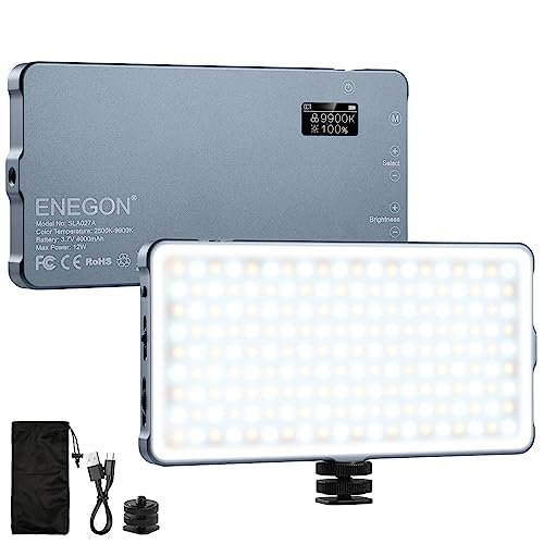ENEGON 4000mAh luce video LED bicolore 2500K-9900K ricaricabile
