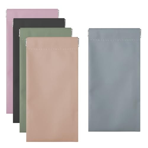 Newpop custodia occhiali 5 pezzi borsa morbida pelle
