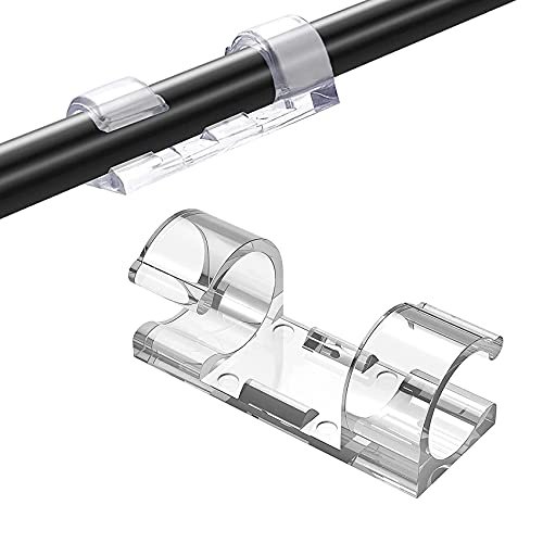 JeoPoom 20 pezzi fermacavo autoadesivo clip cavo