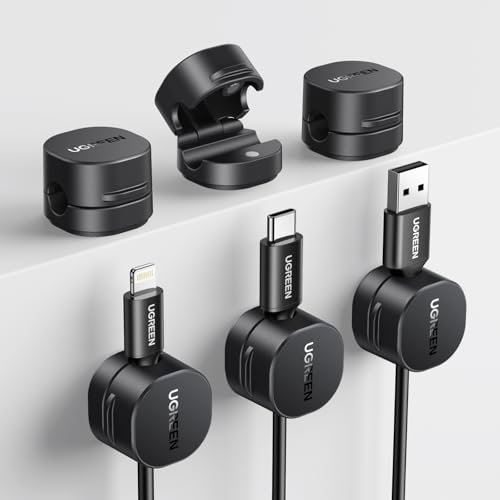 UGREEN 6 pezzi clip per cavo a molla rotazione 91 gradi