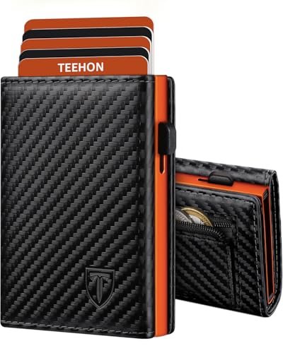 TEEHON portafoglio slim RFID magnetica fibra