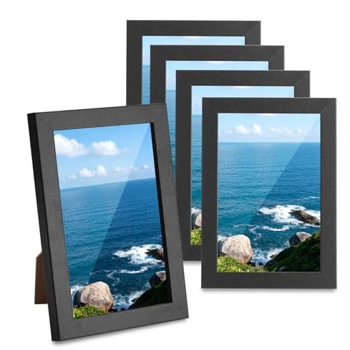 runxsam 5 cornici foto nere 10x15 in MDF