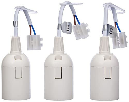 Kopp 214601044 portalampada attacco E27 set da 3 pezzi bianco