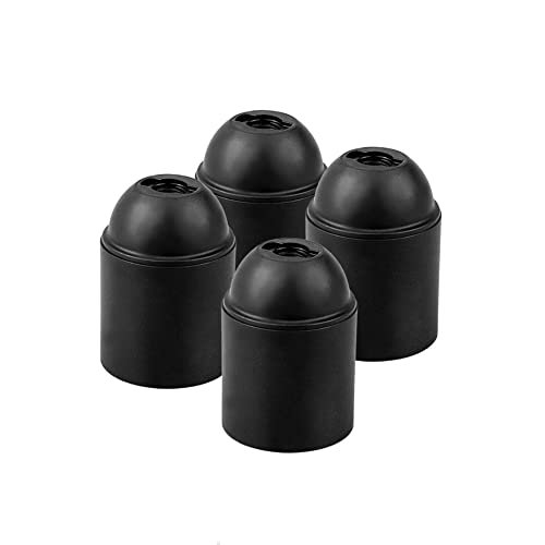HALOTEC pack di 4 portalampada E27 nero supporto attacco