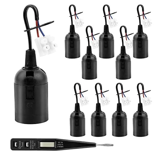 MXTIMWAN 10 pezzi portalampada E27 porta lampadina con interruttore