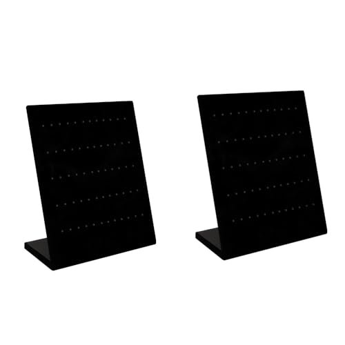 Acrylic espositore per orecchini 2 pezzo nero velluto