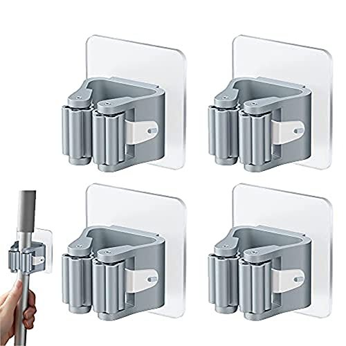 Rifrpha 4 pezzi portascope e portaspazzole muro