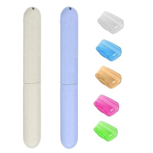 Aeuezxx custodia per spazzolino da denti 2 pezzi plastica