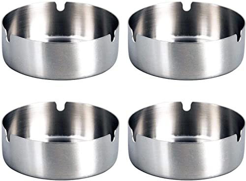 PIQIUQIU 4 posacenere in acciaio inox diametro 10 cm