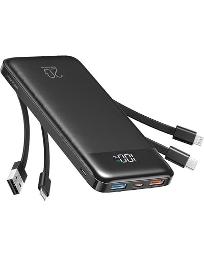 Charmast power bank con cavi integrati 22.5W 20000mAh