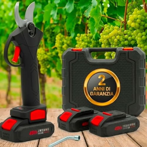 081 Store forbici potatura elettriche a 2 batterie garanzia 2 anni