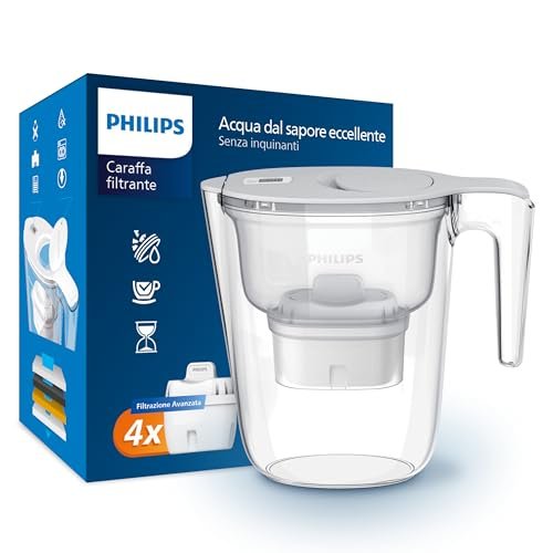 Philips Water caraffa filtrante +4 cartucce