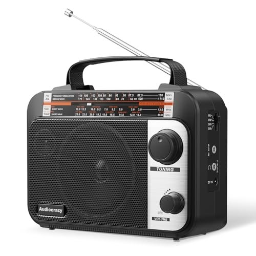 Audiocrazy radio portatile AM FM SW multibanda con batteria