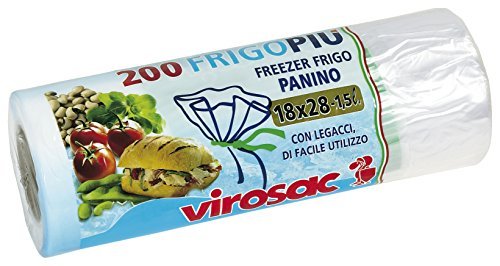 Virosac sacchetti per frigo e freezer HDPE 18x28 1,5L 200 unità