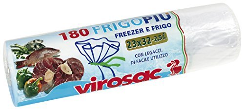 Virosac frigo più sacchetti per frigo e freezer 23x32 con lacci