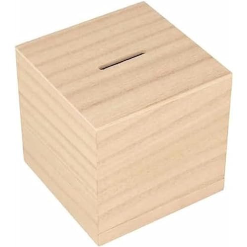 Artemio porcellino salvadanaio in legno quadrato