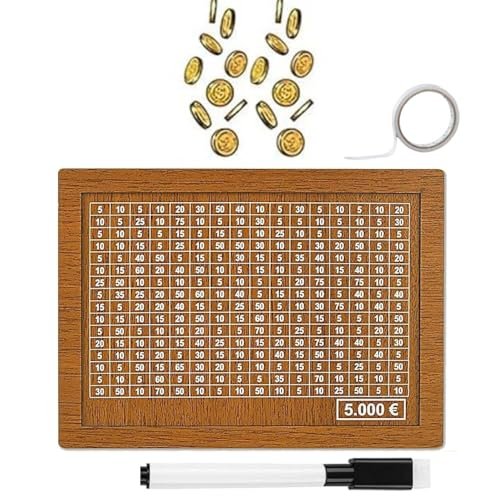 CUEMOON salvadanaio legno 4 in 1 con contatore