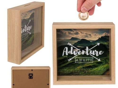Out of the blue salvadanaio legno Adventure Awaits